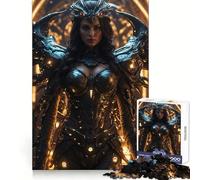 Puzzle Guerrier du Futur pour Adolescents 1000 Pièces Pensée Logique Évasion Tranquille Verrouillage sans Coutures Cadeau de Fête (38x52cm)