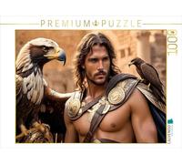Puzzle · Guerrier héroïque avec Un Aigle Puissant | Des compagnons de combat animaux · 1000 pièces · Format assemblé 64 × 48 cm · CALVENDO Puzzle