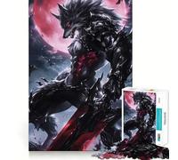 Puzzle Guerrier Loup-Garou pour Adultes 1000 pièces Jeu de mémoire Assemblage sûr et Solide Jeu de Construction de Liens significatifs (38x26cm)