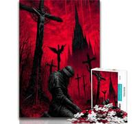 Puzzle Guerrier Mystérieux pour Adolescents 2000 Puzzles, Jouets Jeux Éducatifs Soulagement du Stress Liste de Souhaits avec Père Noël 70x100cm