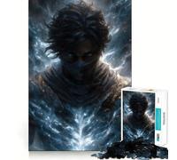 Puzzle Guerrier Mystique à Aura Énergétique pour Adolescents, 1000 Pièces, Stimulation de la Mémoire, Détente, Cadeau Exquis (50x75cm)
