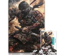Puzzle Guerrier Ninja Japonais 1000 pièces pour Adultes et Adolescents Jeux éducatifs décoration d'intérieur pour Toute la Famille (50x75cm)