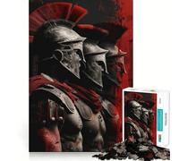 Puzzle Guerrier Spartiate 1000 Pièces pour Adolescents Jeu de Réflexion Amusant à Partager Bordure Précise Cadeau de Noël 50x75cm