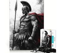 Puzzle Guerrier Spartiate 1000 Pièces pour Adolescents Jeu de Réflexion Design Amusant et Décontracté Cadeau Élégant 38x26cm
