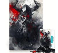 Puzzle Guerrier Viking Berserk pour Adultes,1000 pièces,Jeu de mémoire,Assemblage sécurisé et Solide,Jeu de Construction de Liens significatifs (38x26cm)