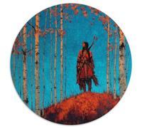 Puzzle Guerrière amérindienne, Bouleau pour Adultes,1000pcs (67.5x67.5cm),Jeu ÉduChatif,décoration De La Maison,