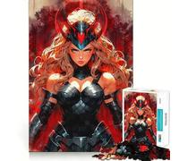 Puzzle Guerrière en Armure pour Adultes 1000 Pièces Jeu de Mémoire Découpe Fine Finition Premium Un Passe-Temps Captivant (50x75cm)