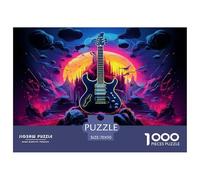 Puzzle Guitare 1000 Pieces pour Adultes,Couleurs de Fantasy Un Jeu De Dexérité Très Difficile Puzzle D'intelligence Jeu Éducatif 70x50cm/1000pcs