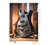 Puzzle · Guitare avec têtes de Mort | Guitares de rêve · 1000 pièces · Format assemblé 64 × 48 cm · CALVENDO Puzzle