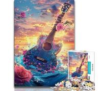Puzzle Guitare Diamant pour Adultes et Adolescents, Jeu éducatif, Jouet, décoration d'intérieur Unique et Cadeaux (50x75cm)