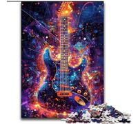 Puzzle Guitare Néon 1000 pièces pour Adultes et Adolescents, Anti-Stress, Difficile à réaliser, pour la décoration de la Maison (14 Ans et Plus) (26x38cm)