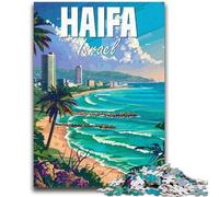 Puzzle Haïfa Israël 1000 pièces pour Adolescents, idéal pour Les soirées Jeux, Jouet coloré pour la Maison, 1000 pièces (26x38cm)