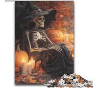 Puzzle Halloween et squelettes pour Adolescents 2000 pièces, Anti-Stress, Vacances à la Maison, Passe-Temps, Amour Entre Couples (70x100cm)