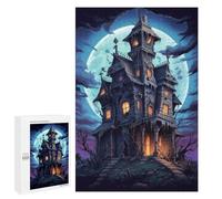 Puzzle Halloween Haunted House, 1000 PCS, Activité Créative À La Maison, comme Loisir Apaisant pour Les Passionnés, pour Jouer Ensemble