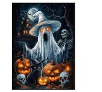 Puzzle Halloween Pumpkin Ghost Parade, thème Gothique avec Design fantôme, Puzzle en Papier à Collectionner pour fête de Famille, Divertissement de Vacances, Hommes Femmes Enfants