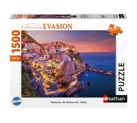 Nathan - Puzzle 1500 pièces - Hameau de Manarola, Italie - Adultes et Enfants dès 14 Ans - Puzzle de qualité supérieure - Encastrement Parfait - Collection Évasion - 12001533