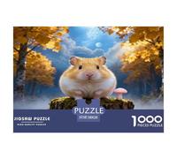 Puzzle Hamster 1000 Pièces pour Adultes Et Enfants, Plaisir Partagé en Famille, Jeu Éducatif, Casse-tête Bois, Décoration Intérieure, Idée Cadeau 38x26cm/1000pcs