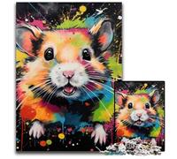 Puzzle Hamster 1000 pièces pour Adultes Puzzles pour Adultes Idéal pour Les Amoureux, Cadeau Parfait pour Noël, Nouvel an, Saint-Valentin 50x75cm / 19,68x29,52 Pouces