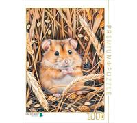 Puzzle · Hamster dans Un Champ de céréales | Mignon hamster dans un champ de céréales · 1000 pièces · Format assemblé 64 × 48 cm · CALVENDO Puzzle