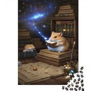Puzzle Hamster dore Composé De 1000 Pièces Pour Adultes,Ciel étoilé Fantasy Un Jeu De Dexérité Très Difficile Puzzle En Bois Jeu ÉduChatif Et Stimulant L'art De La Décoration Moderne 1000pcs (75x50cm)