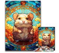 Puzzle Hamster pour Adultes, 1 000 pièces, en Bois, Jeu de réflexion pour Adolescents, pour Les fêtes, 50x75cm / 19,68x29,52 Pouces