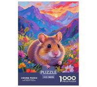 Puzzle Hamster syrien 1000 Pièces en Carton pour Adultes Jeu D’activité Intérieure Puzzle Hamster Syrien Vallée Idée Cadeau Décoration Intérieure 38x26cm/1000pcs