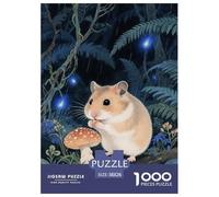 Puzzle Hamster syrien 1000 Pièces en Carton pour Adultes Jeu D’activité Intérieure Puzzle Hamster Syrien Jungle Cadeau Original Décoration Intérieure 38x26cm/1000pcs