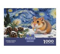 Puzzle Hamster syrien Qui Compte 1000 Pièces pour Adultes,Nuit étoilée Un Jeu De Dexérité Très Difficile Puzzle Éducatif avec des Défis 70x50cm/1000pcs