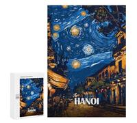 Puzzle Hanoi Vietnam Starry Night Art, 300 PCS, Activité Créative À La Maison, comme Présent Festif pour Amateurs De Puzzles, pour Les Fêtes