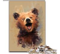 Puzzle Happy Bear 1000 pièces pour Adultes, Jeux éducatifs, décoration d'intérieur, à Offrir en Cadeau à Toute la Famille (Taille 26x38cm)