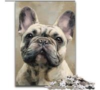 Puzzle Happy Bulldog 1000 pièces pour Adolescents, activité familiale avec Affiche et fiche de Questions-réponses (14 Ans et Plus) (26x38cm)