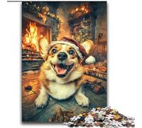 Puzzle Happy Corgi 2000 pièces pour Adultes et Adolescents, Jeux éducatifs à Faire soi-même avec Affiche et fiche de Questions Assorties (70x100cm)
