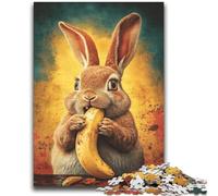 Puzzle Happy Rabbit 2000 pièces pour Adolescents, Anti-Stress, idéal pour Les Vacances à la Maison, avec Affiche et fiche de Questions-réponses Assorties (70x100cm)