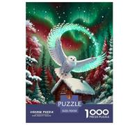 Puzzle Harfang des Neiges 1000 Pièces pour Enfants Et Adultes, Jeu Ludique Et Instructif, Puzzles Aurora Bois, DéCoration, Cadeau Famille 70x50cm/1000pcs
