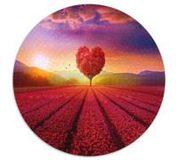 Puzzle Heart-Shaped Tree pour Adultes,1000pcs (67.5x67.5cm),Jeu ÉduChatif,décoration De La Maison,Romantic Soleilset Landscape