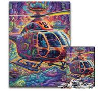Puzzle hélicoptère coloré 1000 pièces pour Adultes, Puzzle pour Adultes, décoration d'intérieur à Faire soi-même, Jeu de réflexion 50x75cm / 19,68x29,52 Pouces