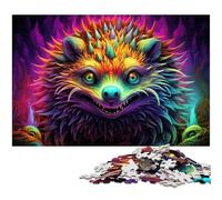 Puzzle hérisson 1000 pièces en Bois pour Adultes et Adolescents, idéal pour Un Anniversaire ou des fêtes, 50x75cm / 19,68x29,52 Pouces