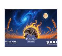 Puzzle Hérisson 1000 Pièces en Carton pour Adultes Enfants Jeu Éducatif Jeu De Défi Puzzles Cadeau Famille Home Decor 38x26cm/1000pcs