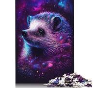 Puzzle hérisson Animal Galaxie, Jeux créatifs, Puzzle en Carton de qualité supérieure pour Femmes et Hommes, Cadeau d'anniversaire, 1000 pièces (75 x 50 cm)