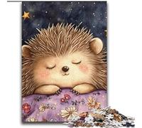 Puzzle Hérisson endormi pour Adolescents, 2000 pièces, Jeux éducatifs, décoration d'intérieur, Cadeau d'anniversaire, Art Mural (70x100cm)