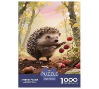 Puzzle Hérisson européen Qui Compte 1000 Pièces pour Adultes,Forêt d'automne Un Jeu De Dexérité Très Difficile Puzzle Éducatif l'art De La Décoration Moderne 70x50cm/1000pcs