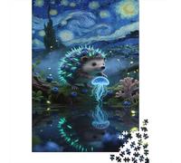 Puzzle Hérisson Miniature Qui Compte 1000 Pièces pour Adultes,Ciel étoilé Un Jeu De Dexérité Très Difficile Puzzle en Bois Jeu ÉduChatif Aux Défis l'art De La Décoration Moderne 1000pcs (75x50cm)