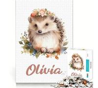 Puzzle hérisson Olivia Nursery 1000 pièces pour Adultes, Jeu de logique et de Stimulation, Amusant à Partager, Bords de qualité supérieure, Cadeau élégant (50x75cm)