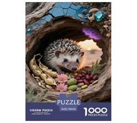 Puzzle Hérisson pygmée Africain Qui Compte 1000 Pièces pour Adultes,Paysage de désert Un Jeu De Dexérité Très Difficile Puzzle Éducatif Aux Défis l'art De La Décoration Moderne 70x50cm/1000pcs