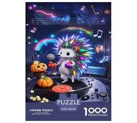 Puzzle Hérisson Qui Compte 1000 Pièces pour Adultes,Arc - en - Ciel Un Jeu De Dexérité Très Difficile Puzzle Jeu ÉduChatif avec des Défis 70x50cm/1000pcs