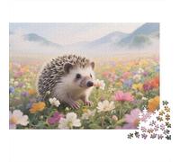 Puzzle Hérisson Qui Compte 1000 Pièces pour Adultes,Champ de Fleurs printanier Un Jeu De Dexérité Très Difficile Puzzle D'intelligence 1000pcs (75x50cm)