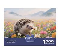 Puzzle Hérisson Qui Compte 1000 Pièces pour Adultes,Champ de Fleurs printanier Un Jeu De Dexérité Très Difficile Puzzle Éducatif Et Stimulant 70x50cm/1000pcs