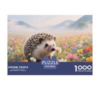 Puzzle Hérisson Qui Compte 1000 Pièces pour Adultes,Champ de Fleurs printanier Un Jeu De Dexérité Très Difficile Puzzle Éducatif Et Stimulant 38x26cm/1000pcs