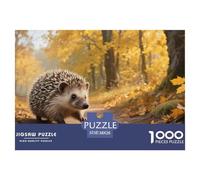 Puzzle Hérisson Qui Compte 1000 Pièces pour Adultes,Forêt d'automne Un Jeu De Dexérité Très Difficile Puzzle Éducatif l'art De La Décoration Moderne 38x26cm/1000pcs