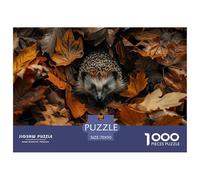 Puzzle Hérisson Qui Compte 1000 Pièces pour Adultes,Forêt Faune Sauvage Un Jeu De Dexérité Très Difficile Puzzle Éducatif avec des Défis 70x50cm/1000pcs